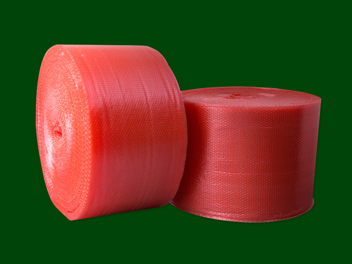 Single-sided red anti-static bubble roll