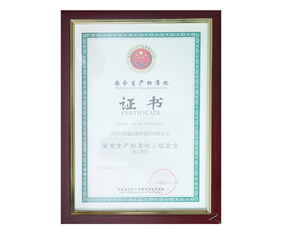 Safety standardization certificate